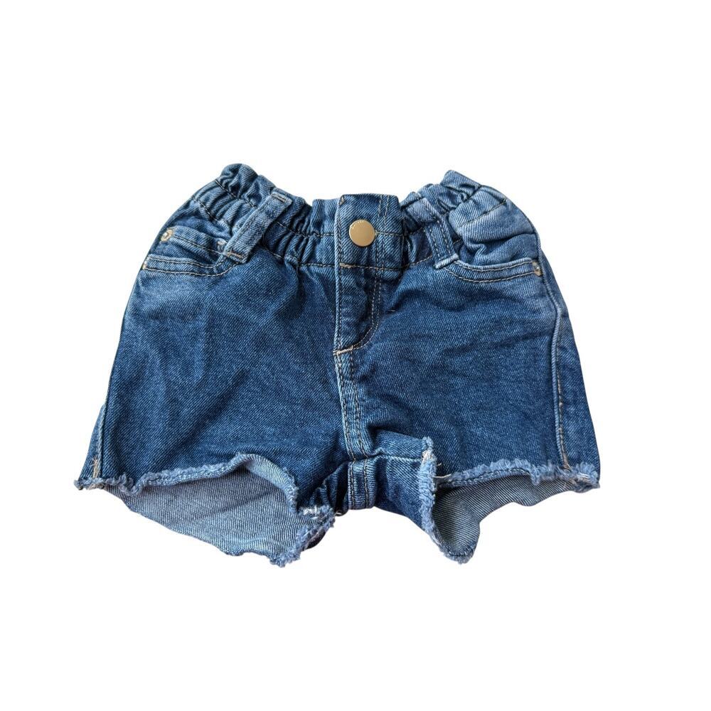 DL1961 Kids Blue Denim Elastic Cut-Off Shorts Size 3